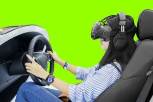 Virtual Reality Racing with Smart Green Screen Integration